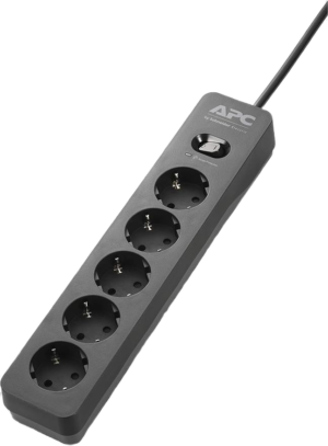 APC Essential SurgeArrest 5 Outlet 2 USB Ports Black 230V Germany