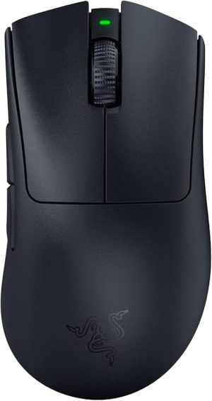 Razer DeathAdder V3 Pro Wireless Gaming Mouse: 63g Ultra Lightweight – Focus Pro 30K Optical Sensor – Fast Optical Switches Gen-3 – HyperSpeed Wireless – 5 Programmable Buttons – 90 Hr Battery – Black