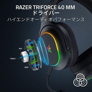 Razer Kraken V4 X – Wired PC Gaming Headset (TriForce 40mm Drivers, Retractable Cardioid Mic, 7.1 Surround Sound, Chroma RGB, for PC – console & phones via USB-C) Black