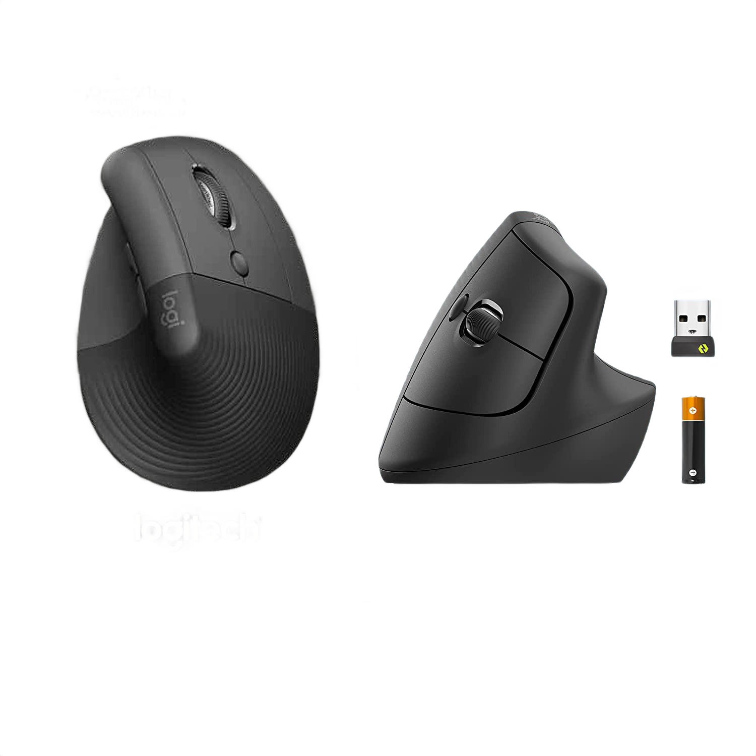 Logitech Ergonomic Vertical Wireless Mouse (Graphite) - Image 2