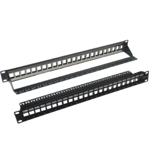 DDS / DPP-C6U24 / 24 Port Unloaded Metal Patch Panel 1U for Cat6 – Cat6a – Cat7 – Cat8 With Back Bar