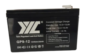 Battery JYC  Power: 12 V – 9 Ah  Made in malaysia