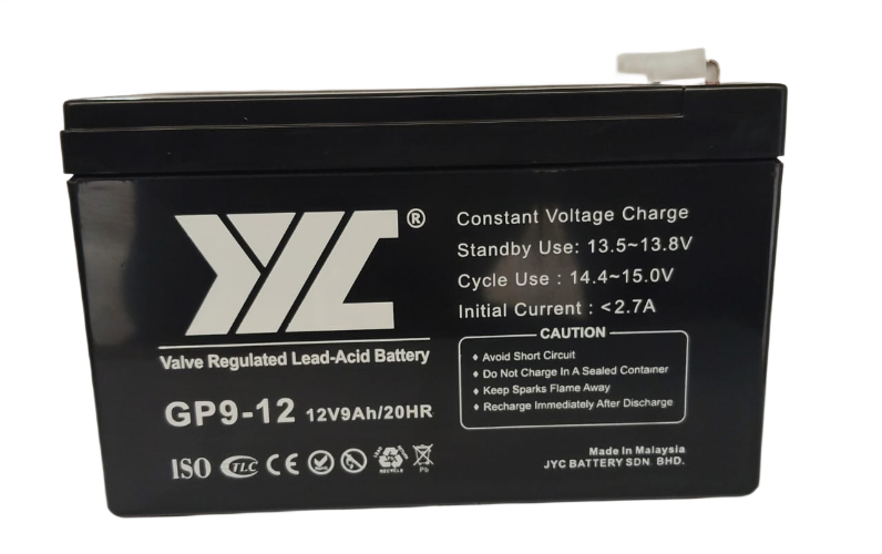 Battery JYC Power: 12 V - 9 Ah Made in malaysia