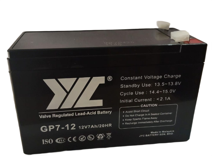 Battery JYC Power: 12 V - 7 Ah Made in malaysia